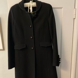 J. Crew Double cloth wool black coat similar to lady day leather buttons sz 6